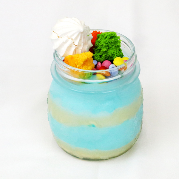 Jar ice Cream Smarties and vanilla