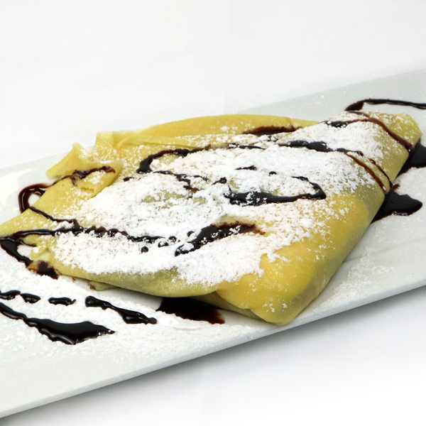 Crepes, cream and chocolate