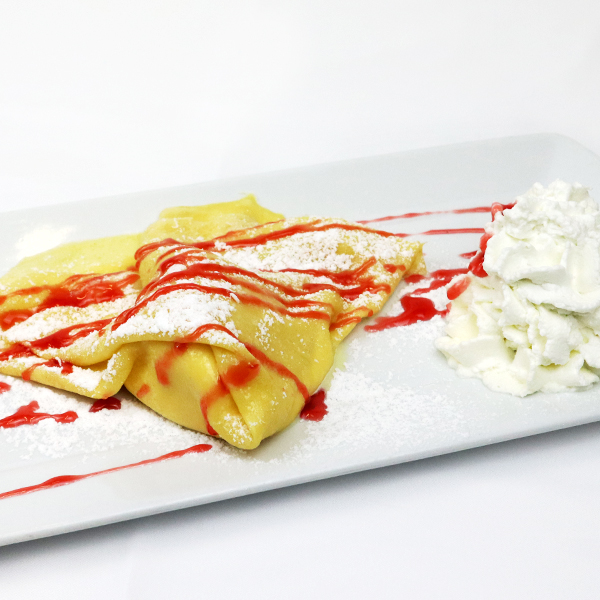 Crepes, Ice-cream and whipped cream